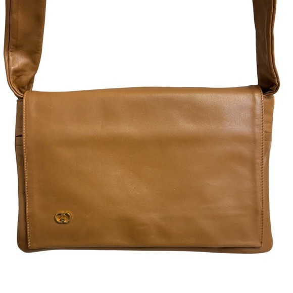 Gucci RARE vintage 70s-80s pre serial number brown leather bag